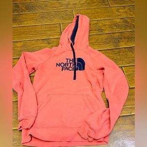 Women's The North Face Pink Logo Hoodie, size Small
